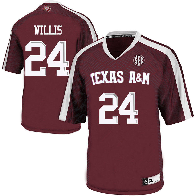 Men #24 Priest Willis Texas A&M Aggies College Football Jerseys-Maroon - Click Image to Close